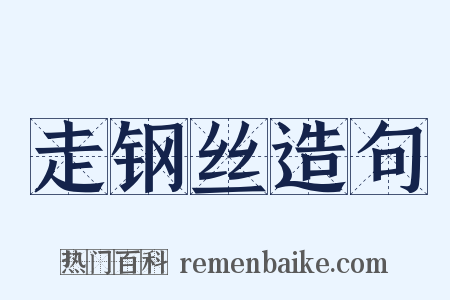 走钢丝造句是什么意思的图片